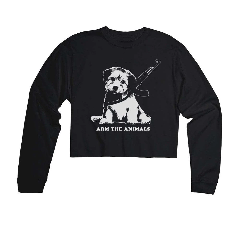 Arm The Animals Cut Crop Long Sleeves Women's | G.I Doge | Cutie Long Sleeve