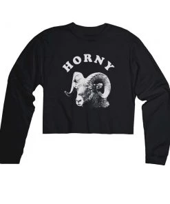 Arm The Animals Cut Crop Long Sleeves Women's | Horny Ram | Cutie Long Sleeve