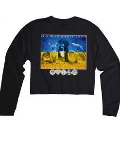 Arm The Animals Cut Crop Long Sleeves Women's | Rally For Ukraine | Cutie Long Sleeve
