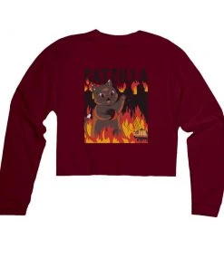 Arm The Animals Cut Crop Long Sleeves Women's | Catzilla | Cutie Long Sleeve