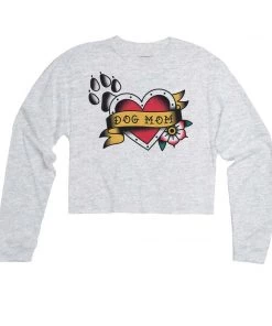 Arm The Animals Cut Crop Long Sleeves Women's | Tattoo Dog Mom | Cutie Long Sleeve