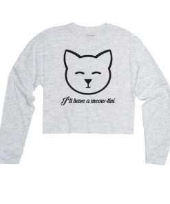 Arm The Animals Women's | Meow-Tini | Cutie Long Sleeve
