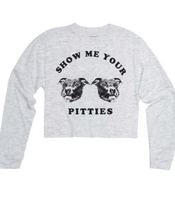 Arm The Animals Cut Crop Long Sleeves Women's | My Pitties | Cutie Long Sleeve