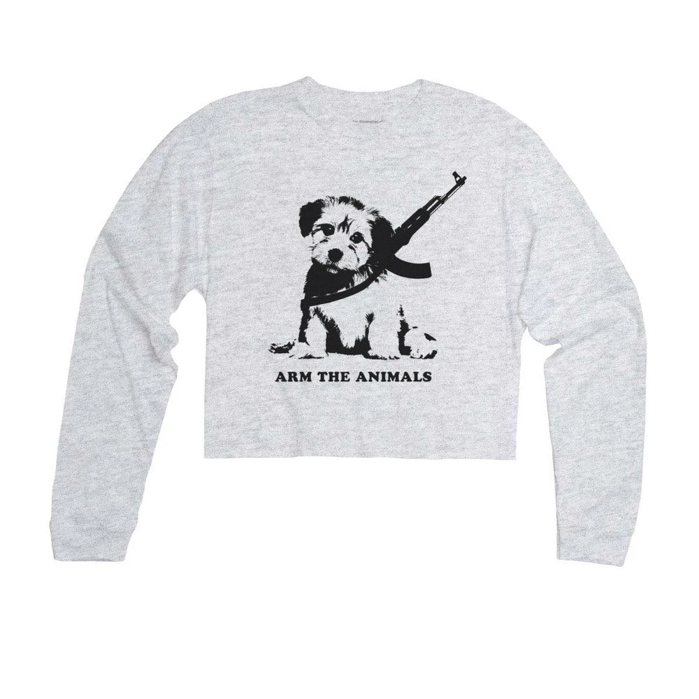 Arm The Animals Cut Crop Long Sleeves Women's | G.I Doge | Cutie Long Sleeve