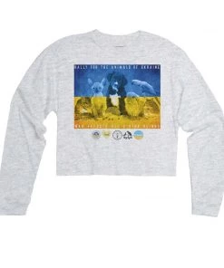 Arm The Animals Cut Crop Long Sleeves Women's | Rally For Ukraine | Cutie Long Sleeve