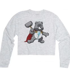 Arm The Animals Women's | Bear Of Thunder | Cutie Long Sleeve Cut Crop Long Sleeves
