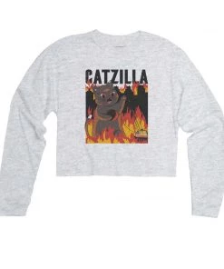 Arm The Animals Cut Crop Long Sleeves Women's | Catzilla | Cutie Long Sleeve