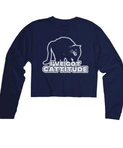 Arm The Animals Cut Crop Long Sleeves Women's | Cat-titude | Cutie Long Sleeve