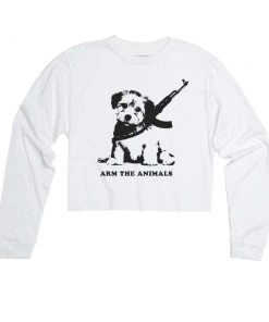 Arm The Animals Cut Crop Long Sleeves Women's | G.I Doge | Cutie Long Sleeve