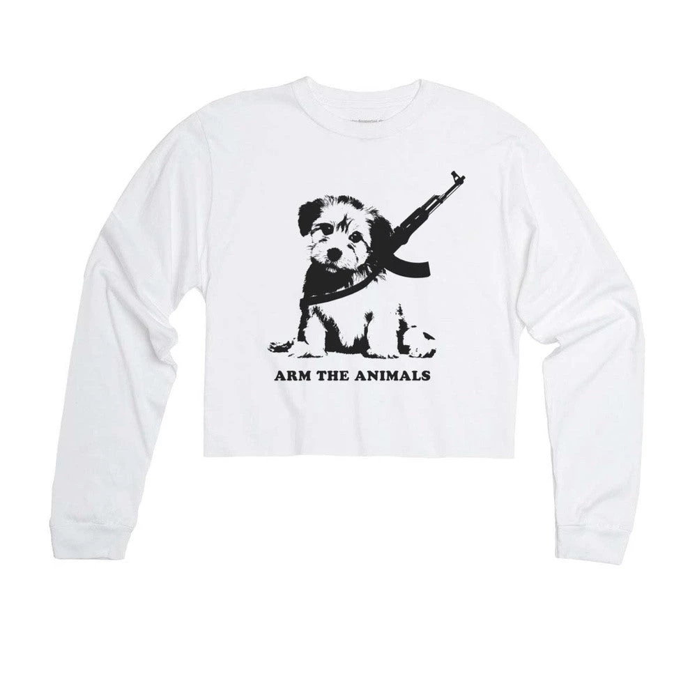 Arm The Animals Cut Crop Long Sleeves Women's | G.I Doge | Cutie Long Sleeve