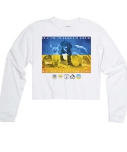 Arm The Animals Cut Crop Long Sleeves Women's | Rally For Ukraine | Cutie Long Sleeve