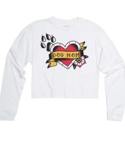 Arm The Animals Cut Crop Long Sleeves Women's | Tattoo Dog Mom | Cutie Long Sleeve