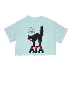 Arm The Animals Women's | Tattoo Black Cat | Cut Tee Cut Crop Tees