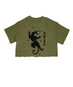 Arm The Animals Women's | Tattoo Black Panther | Cut Tee Cut Crop Tees