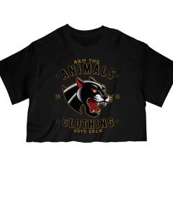 Arm The Animals Women's | Varsity Panther | Cut Tee Cut Crop Tees