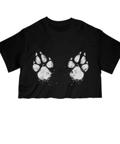 Arm The Animals Cut Crop Tees Women's | Paw-sive Aggressive | Cut Tee