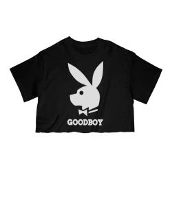 Arm The Animals Women's | Good Boy Bunny Club | Cut Tee Cut Crop Tees