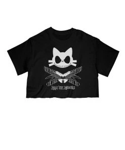 Arm The Animals Women's | 9 Lives Skellington | Cut Tee