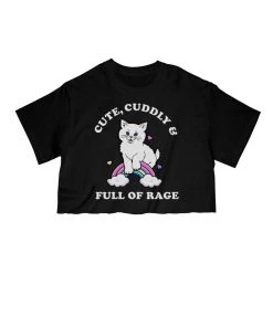 Arm The Animals Women's | Rage Kitty | Cut Tee Cut Crop Tees