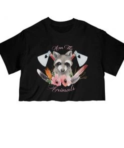 Arm The Animals Women's | Woodland Raccoon | Cut Tee