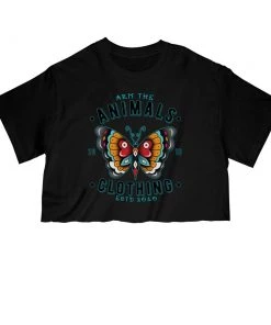 Arm The Animals Women's | Varsity Butterfly | Cut Tee Cut Crop Tees
