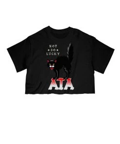 Arm The Animals Women's | Tattoo Black Cat | Cut Tee Cut Crop Tees
