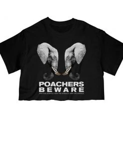 Arm The Animals Women's | Poachers Beware | Cut Tee Cut Crop Tees
