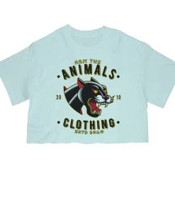 Arm The Animals Women's | Varsity Panther | Cut Tee Cut Crop Tees