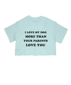 Arm The Animals Cut Crop Tees Women's | Love My Dog | Cut Tee
