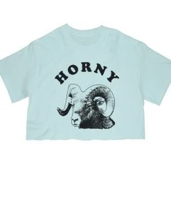 Arm The Animals Cut Crop Tees Women's | Horny Ram | Cut Tee