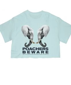 Arm The Animals Women's | Poachers Beware | Cut Tee Cut Crop Tees
