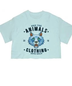 Arm The Animals Women's | Varsity Wolf | Cut Tee Cut Crop Tees
