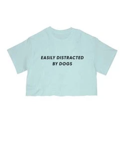 Arm The Animals Cut Crop Tees Women's | Easily Distracted Dog | Cut Tee