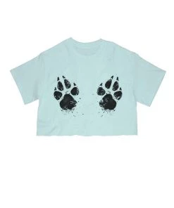 Arm The Animals Cut Crop Tees Women's | Paw-sive Aggressive | Cut Tee