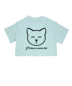 Arm The Animals Cut Crop Tees Women's | Meow-Tini | Cut Tee