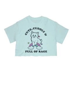 Arm The Animals Women's | Rage Kitty | Cut Tee Cut Crop Tees