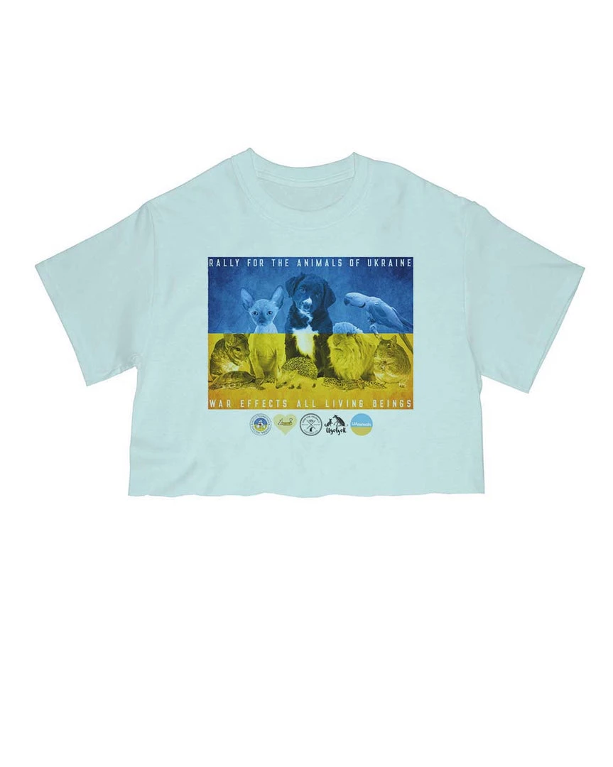 Arm The Animals Women's | Rally For Ukraine | Cut Tee Cut Crop Tees