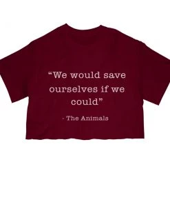 Arm The Animals Cut Crop Tees Women's | Save Ourselves | Cut Tee