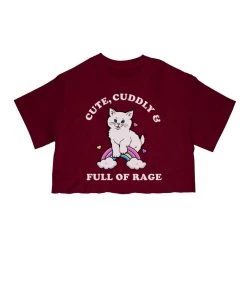 Arm The Animals Women's | Rage Kitty | Cut Tee Cut Crop Tees