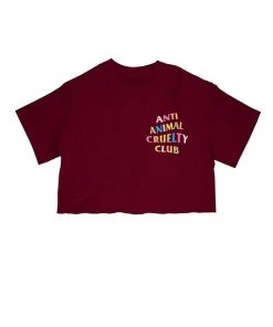 Arm The Animals Cut Crop Tees Women's | Rainbow Anti Animal Cruelty Club | Cut Tee