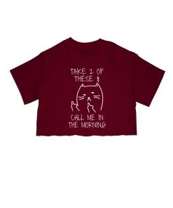 Arm The Animals Women's | Call Me In The Morning | Cut Tee Cut Crop Tees
