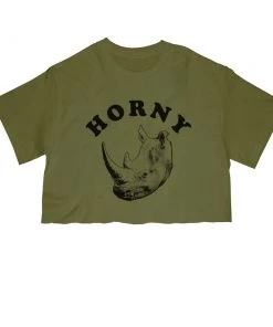 Arm The Animals Cut Crop Tees Women's | Horny Rhino | Cut Tee