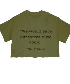 Arm The Animals Cut Crop Tees Women's | Save Ourselves | Cut Tee