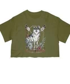 Arm The Animals Cut Crop Tees Women's | Ridgeline Wolf | Cut Tee