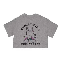 Arm The Animals Women's | Rage Kitty | Cut Tee Cut Crop Tees