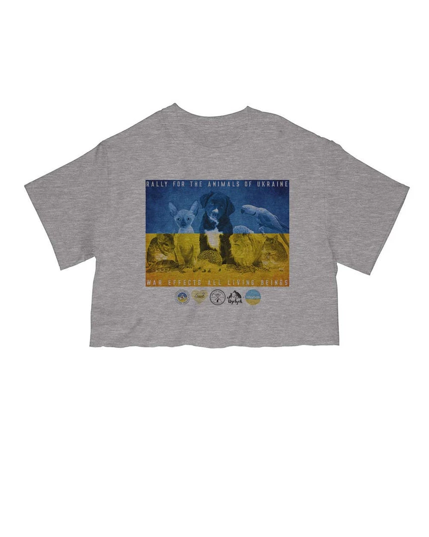 Arm The Animals Women's | Rally For Ukraine | Cut Tee Cut Crop Tees