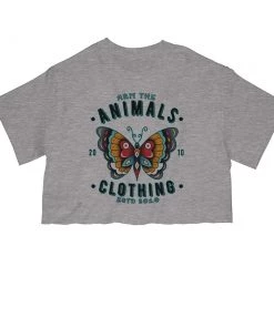 Arm The Animals Women's | Varsity Butterfly | Cut Tee Cut Crop Tees