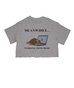 Arm The Animals Cut Crop Tees Women's | Work From Home | Cut Tee