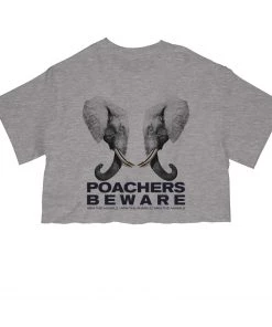 Arm The Animals Women's | Poachers Beware | Cut Tee Cut Crop Tees