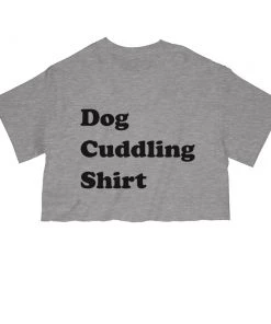 Arm The Animals Women's | Dog Cuddling Shirt | Cut Tee Cut Crop Tees